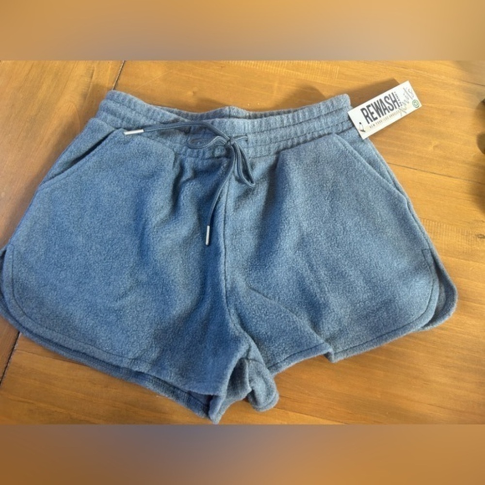 NWT Rewash Women's Blue Fleece Shorts